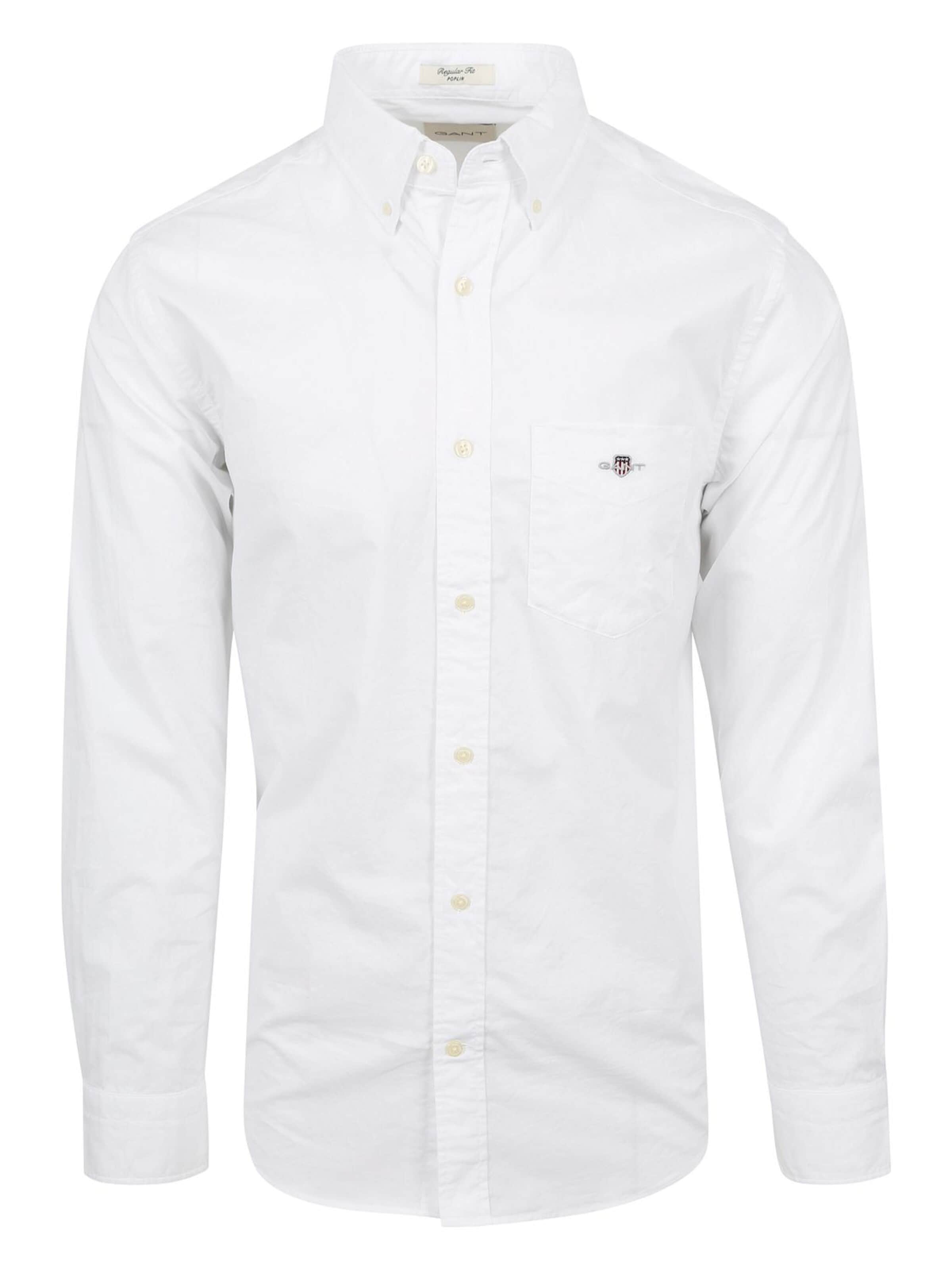 GANT Regular fit Button Up Shirt in White: front