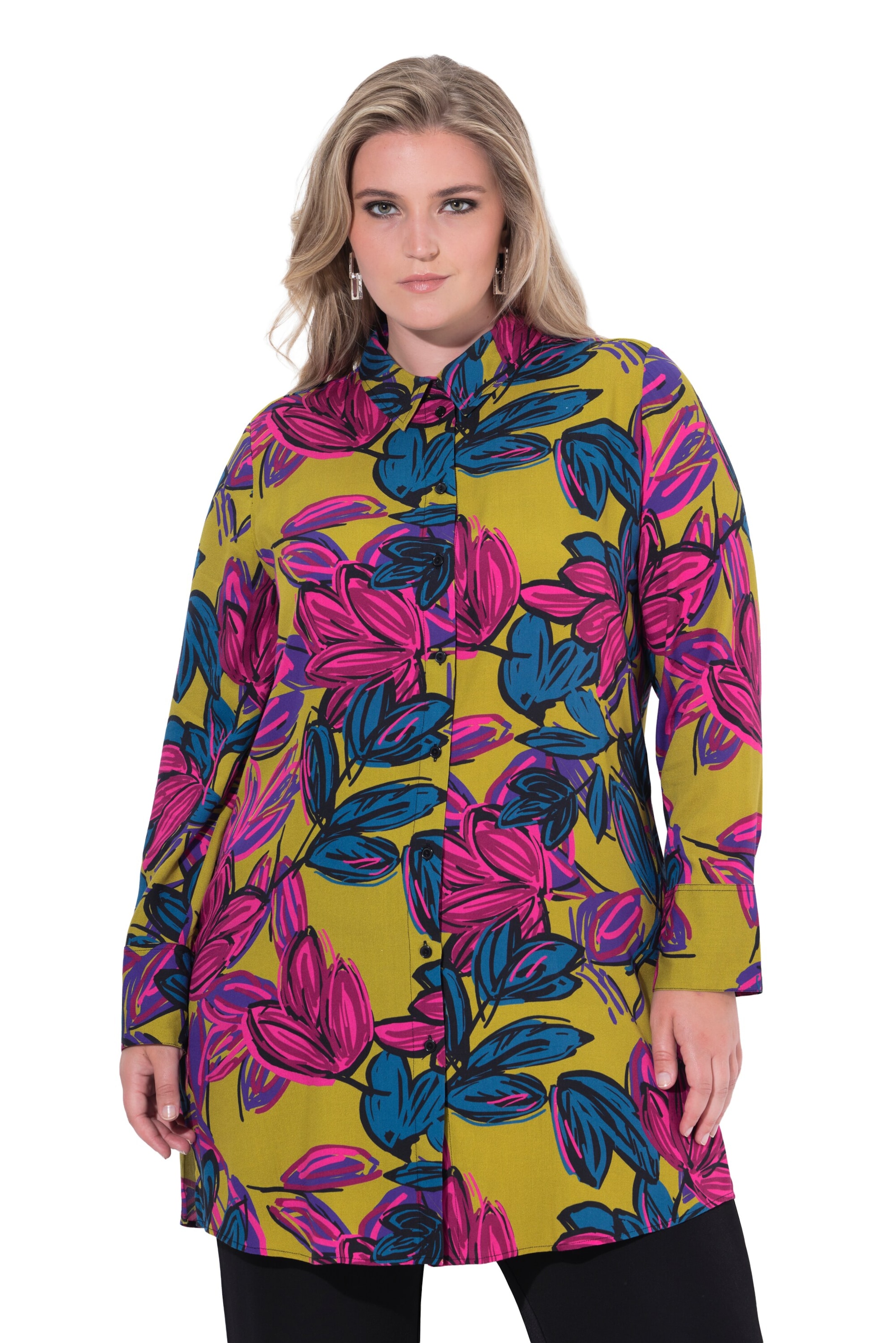Ulla Popken Tuniek in Geel: voorkant
