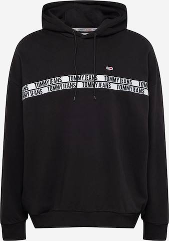 Tommy Jeans Sweatshirt in Black: front