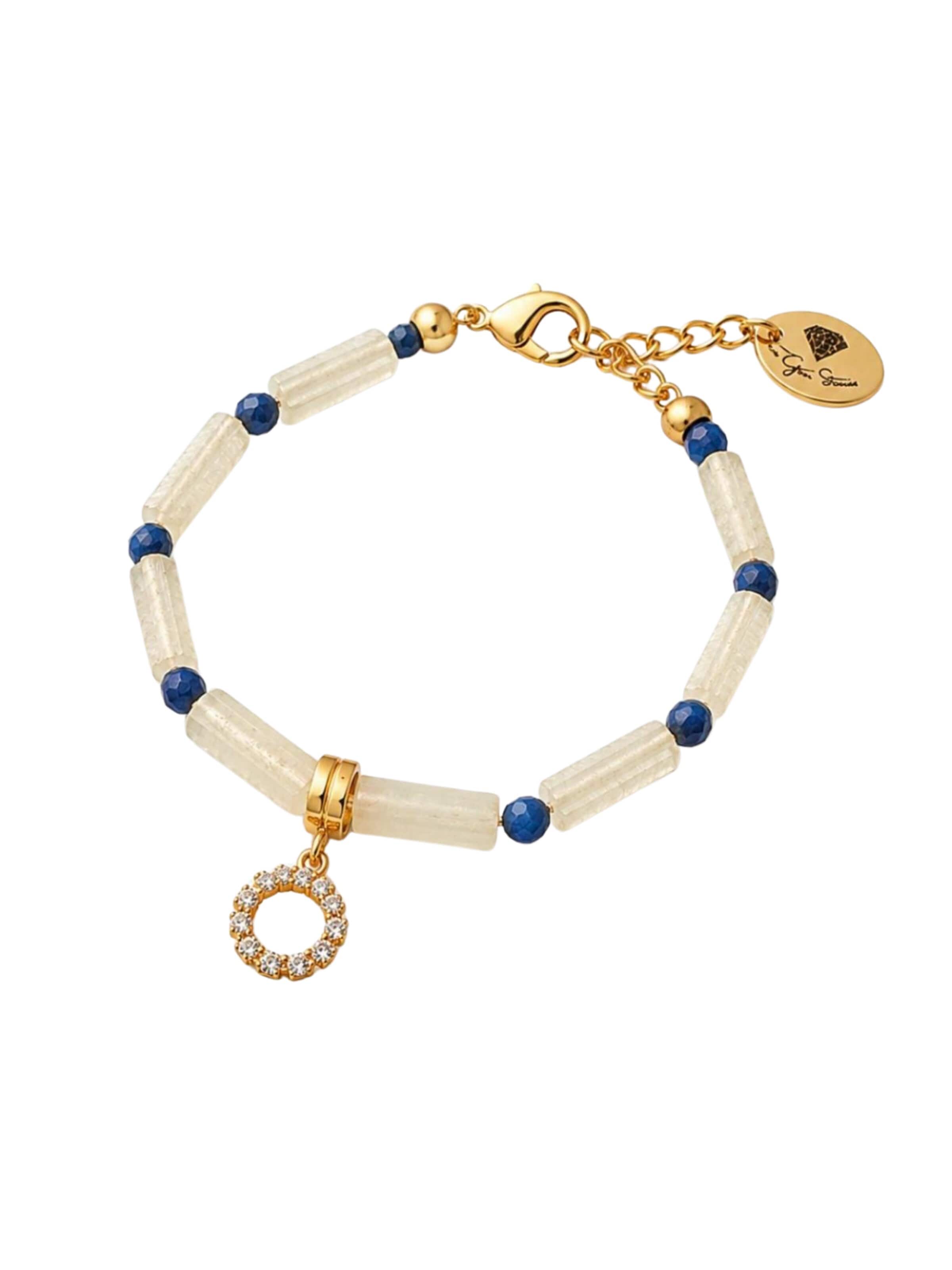 Braccialetto di THE GEM STORIES JEWELRY in bianco: frontale