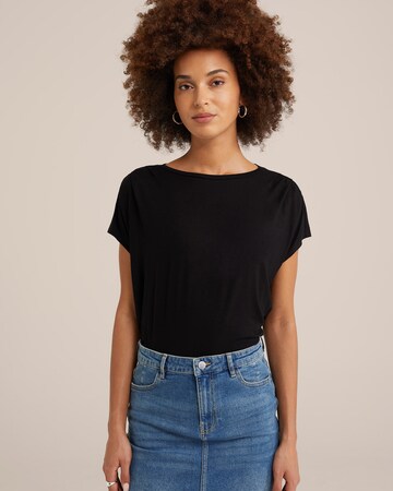 WE Fashion - Camiseta en negro: frente