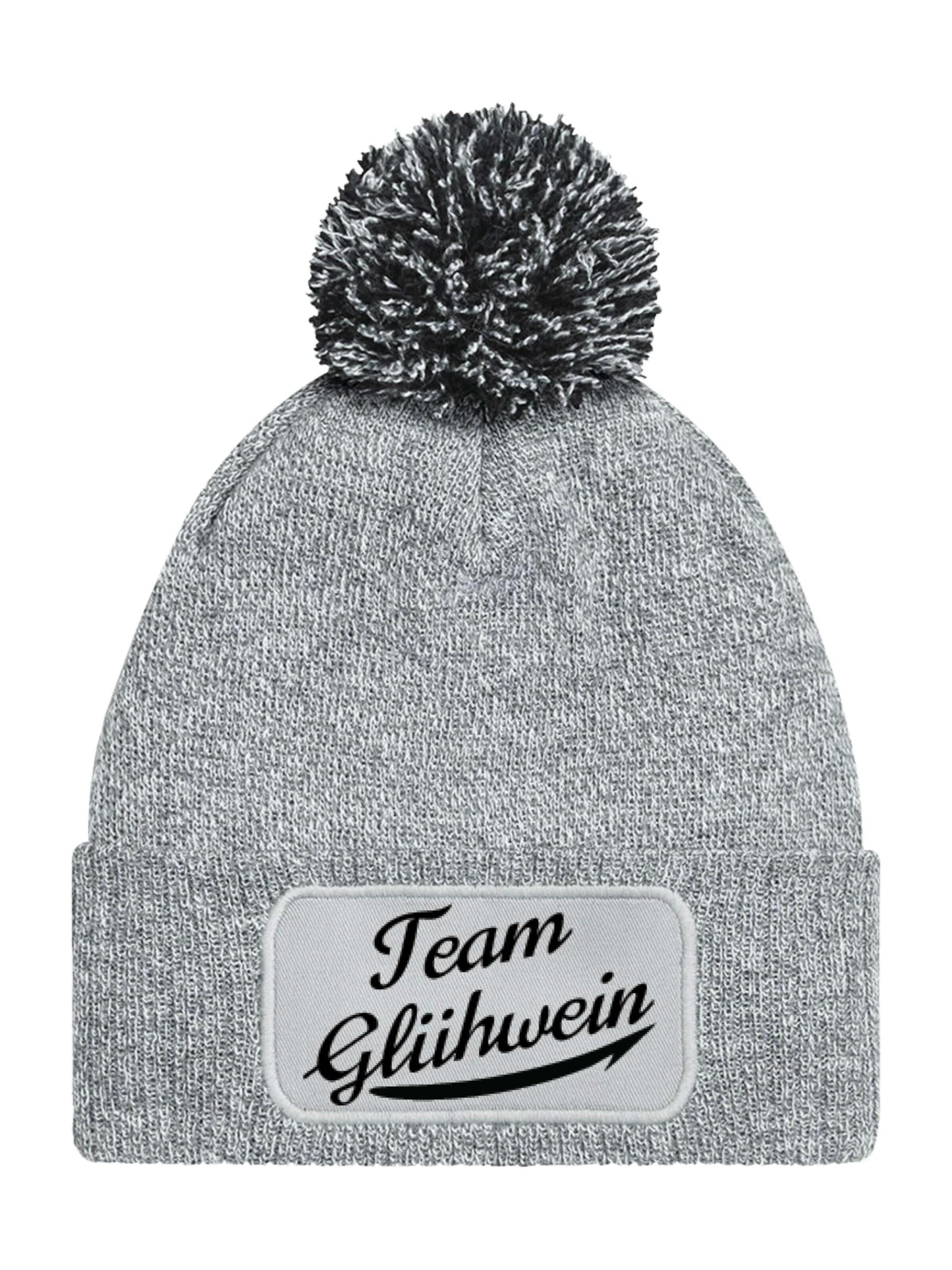 Youth Designz Mütze 'Team Glühwein'‌‌‌‌‌‌‌ in Grau: Vorderseite