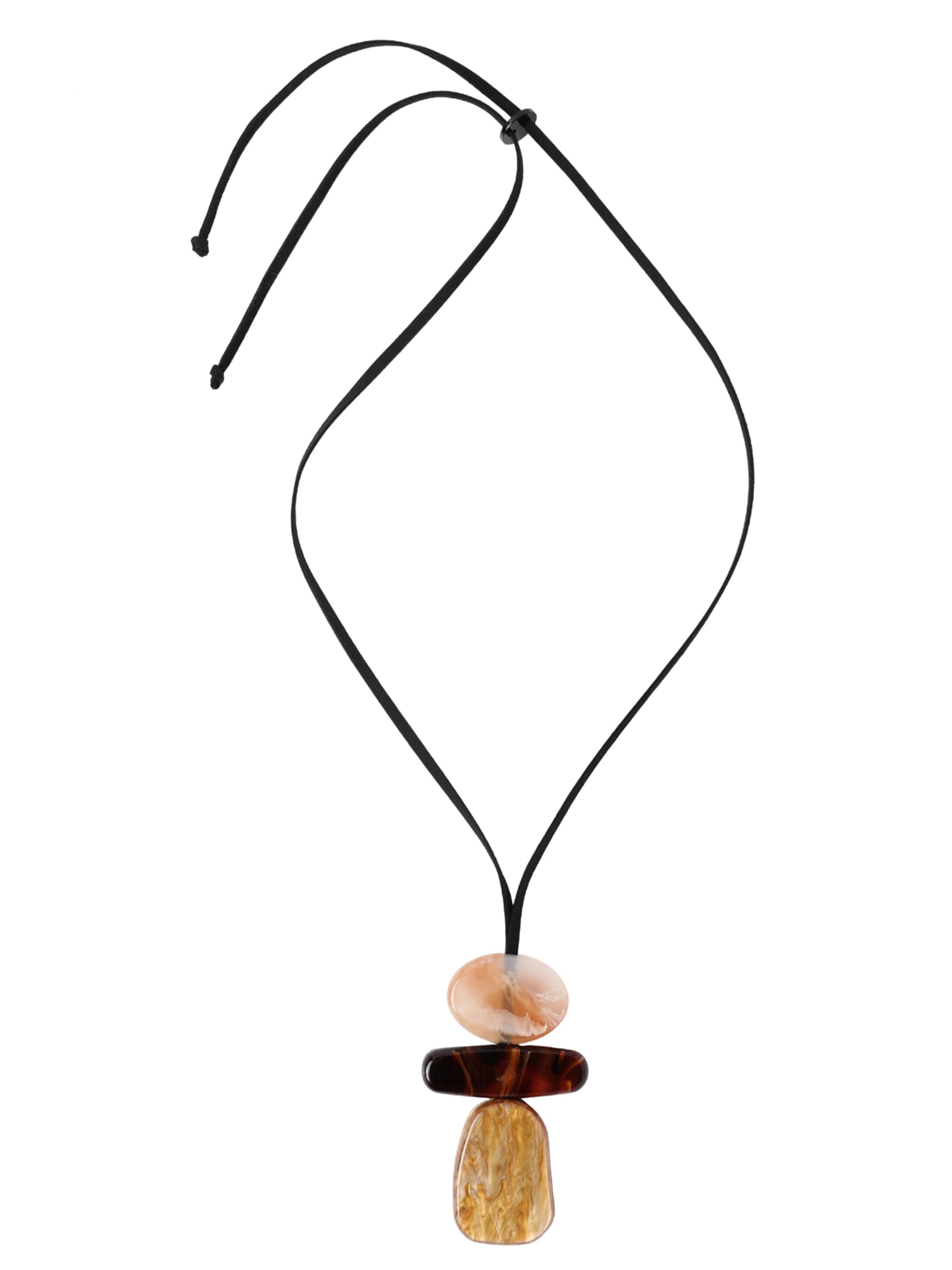 TATUUM - Colar 'Pheo' em preto: frente