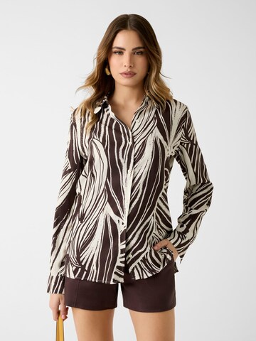 GUESS Bluse in Braun: Vorderseite