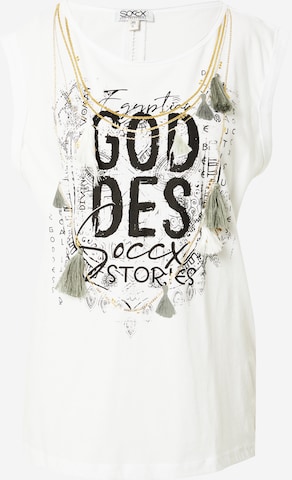 Soccx قميص 'Egyptian Goddess' بلون أبيض: الأمام