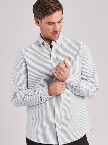 U.S. POLO ASSN. Regular fit Overhemd 'Armin' in Grijs