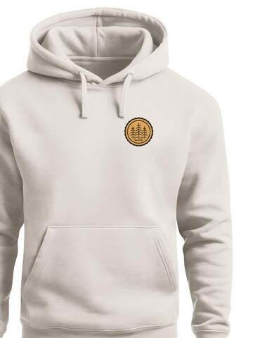 Neverless Sweatshirt 'Bäume Badge 1' in Beige