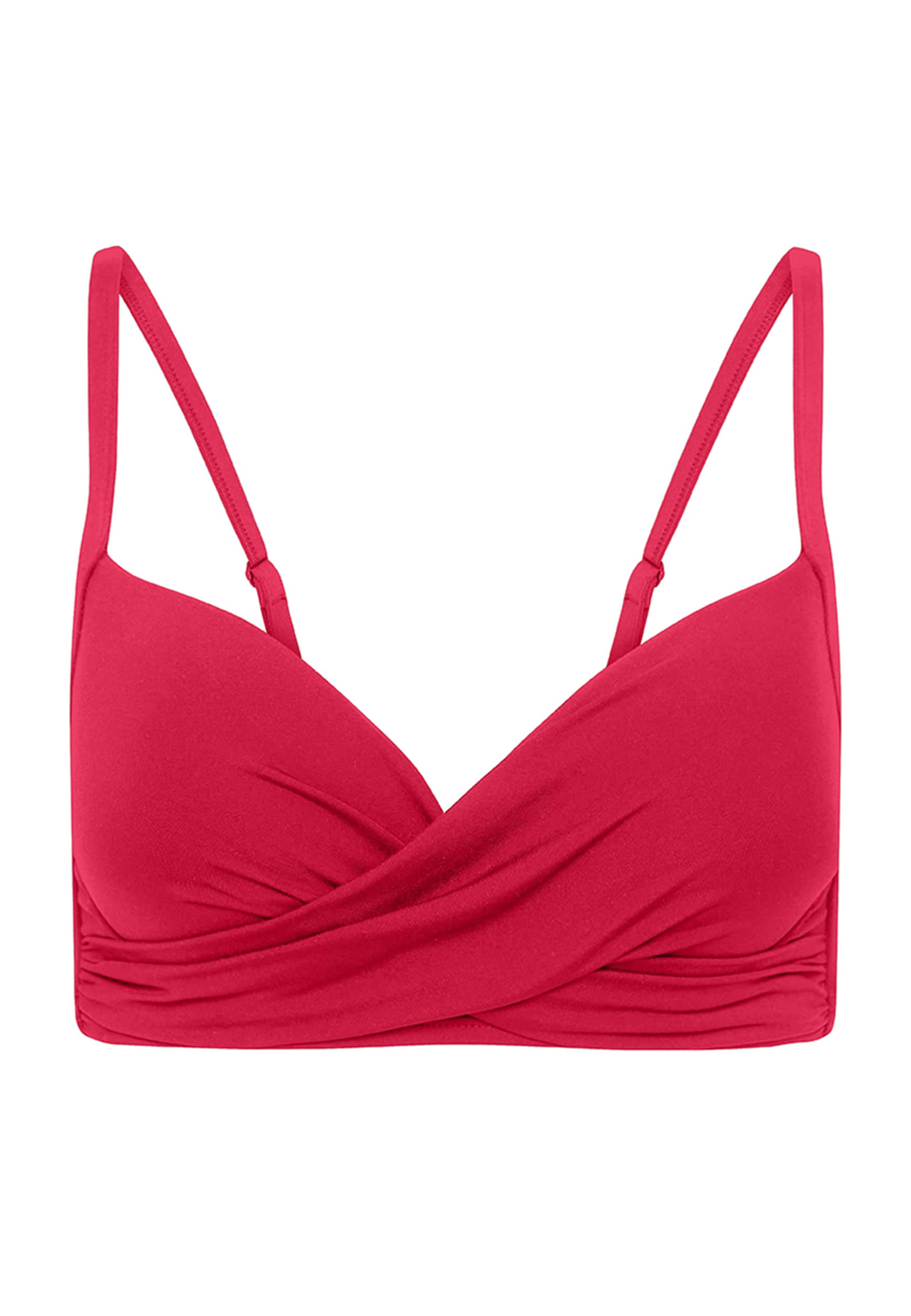 SEA LEVEL Push-up Bikinitop 'Essentials' in Rood: voorkant