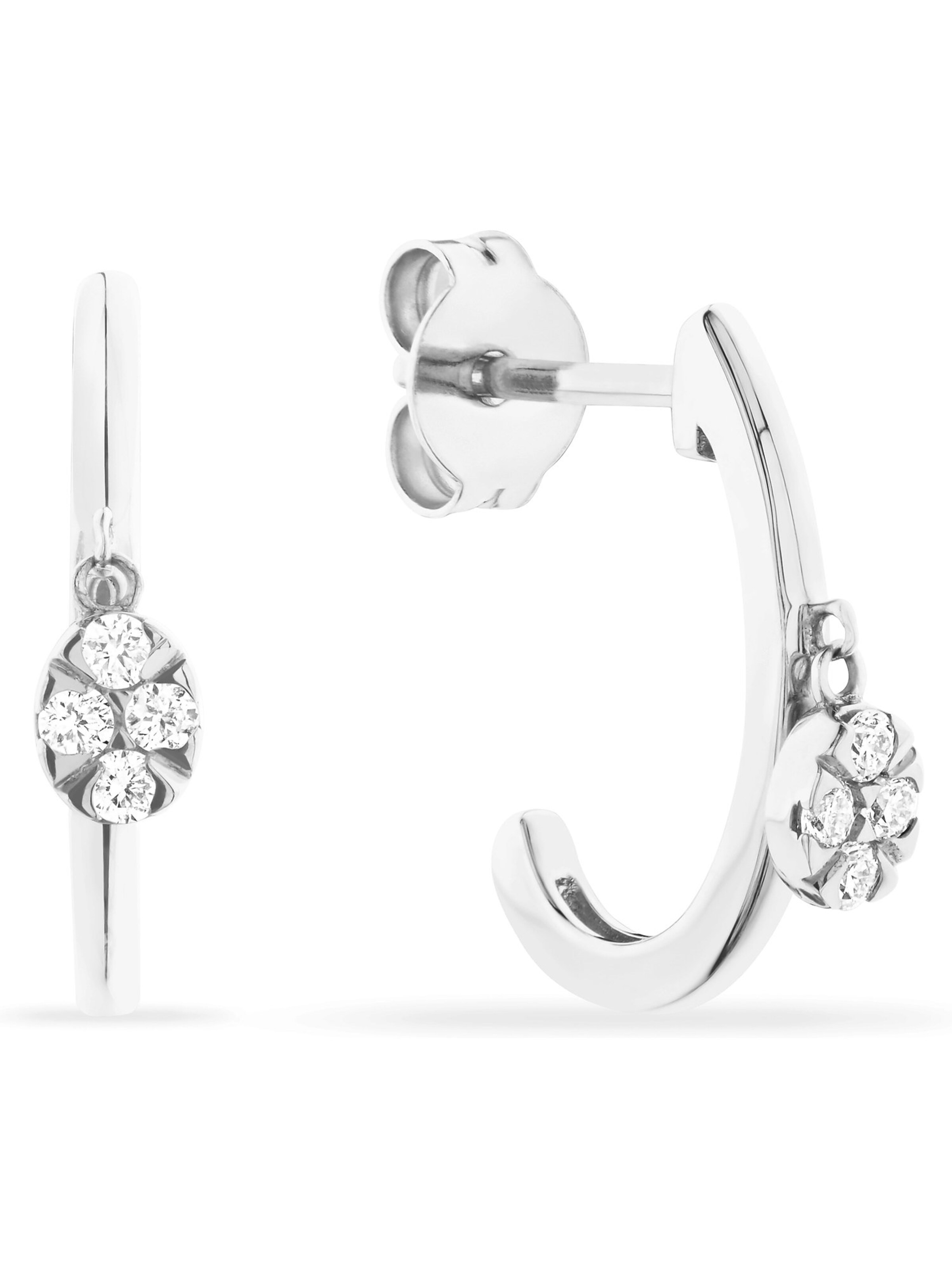 CHRIST Ohrringe in Weiß: Vorderseite