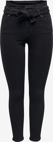 ONLY Skinny Jeans 'HUSH' in Zwart: voorkant