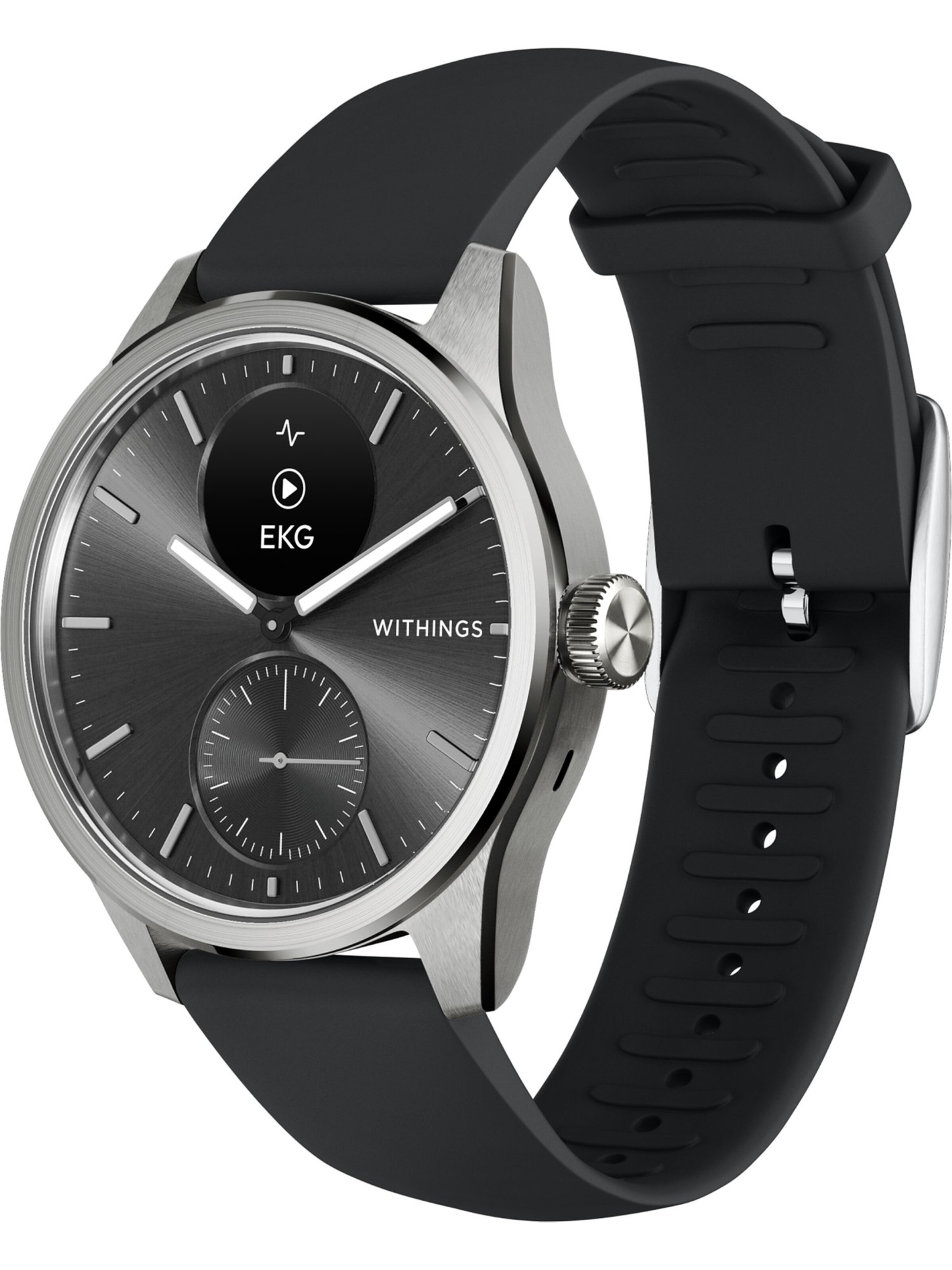Withings Analoguhr in Silber: Vorderseite