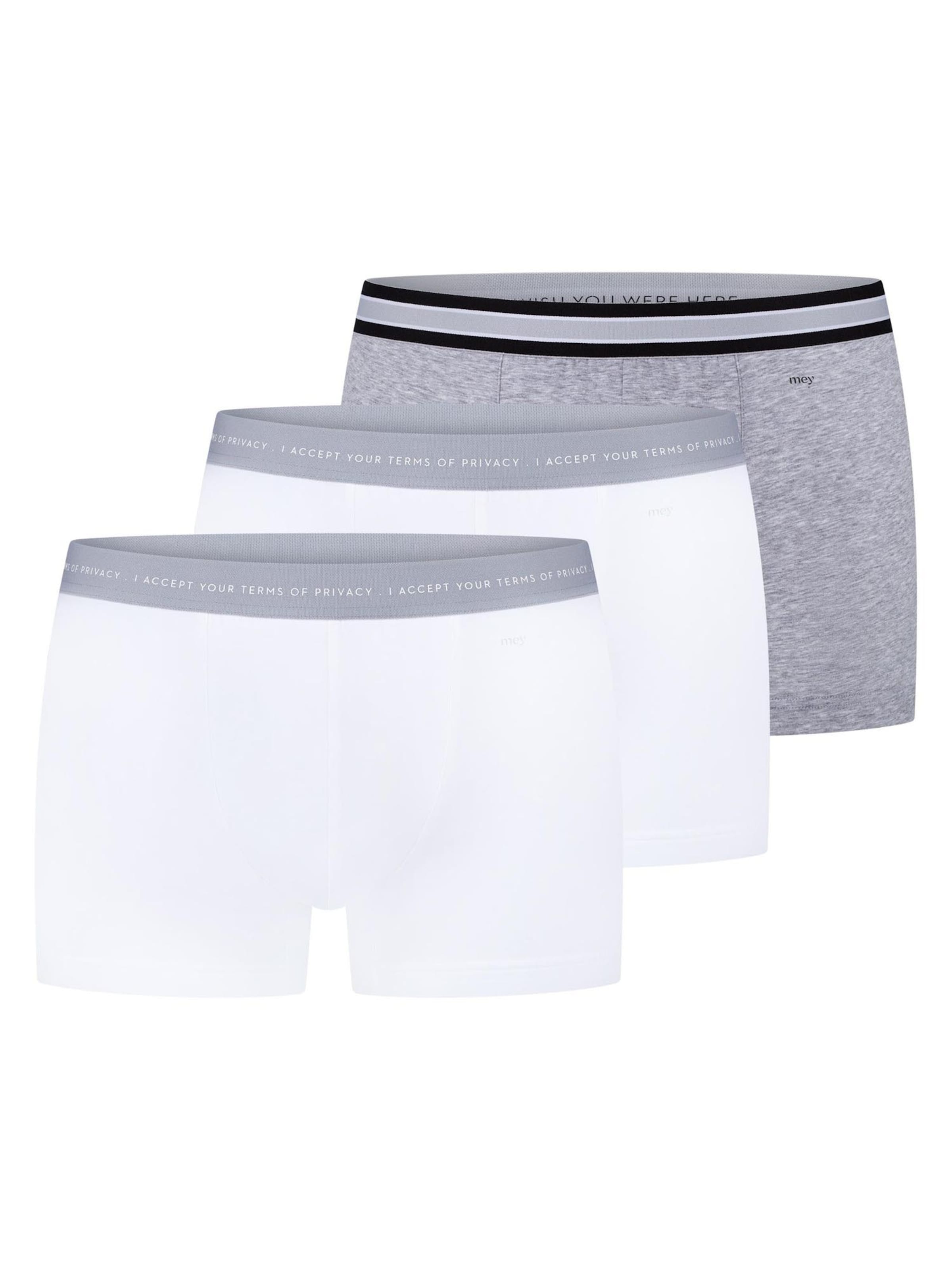 Mey Boxer shorts 'RE:THINK' in Silver: front