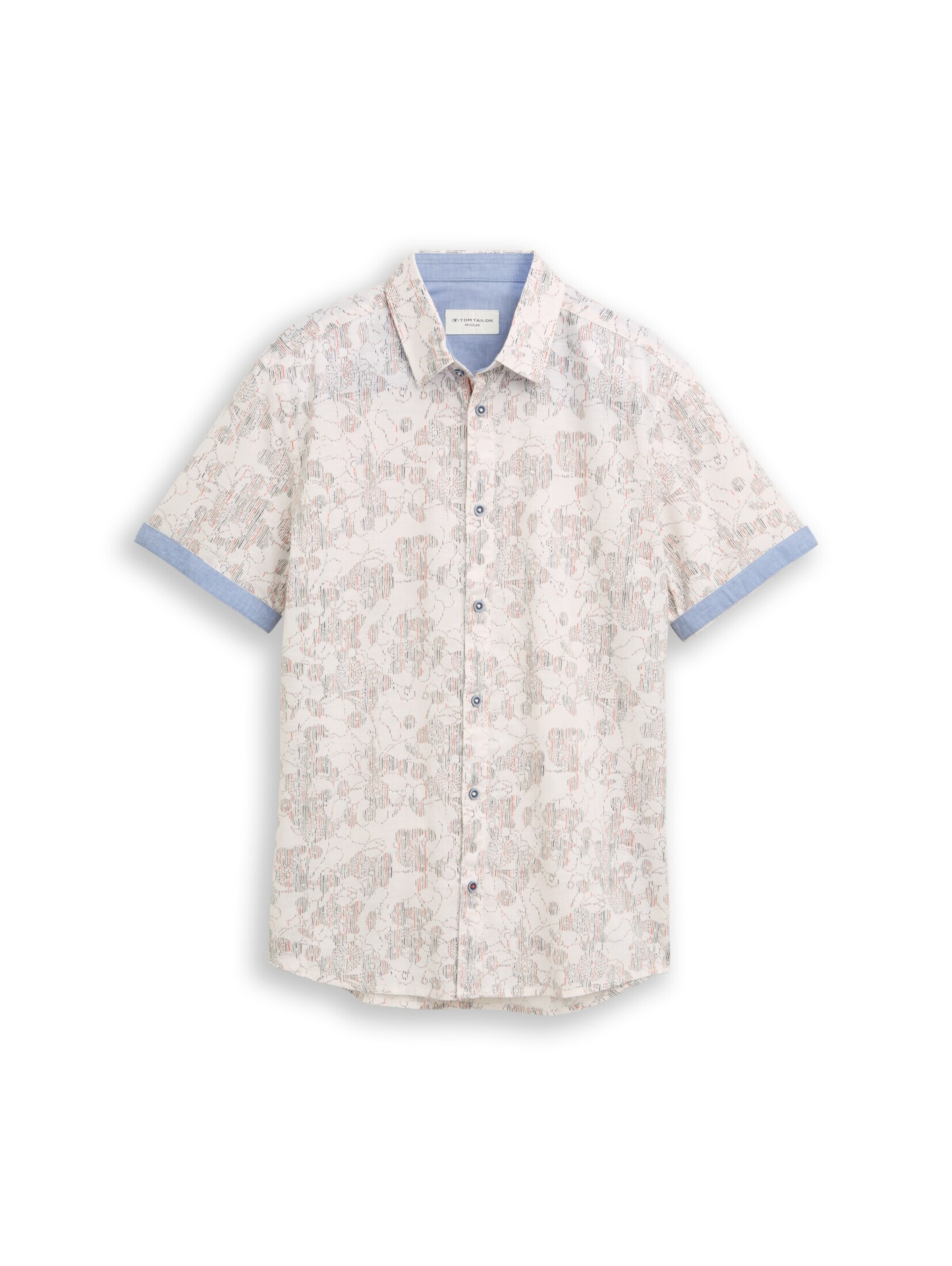 TOM TAILOR Regular fit Overhemd in Wit: voorkant