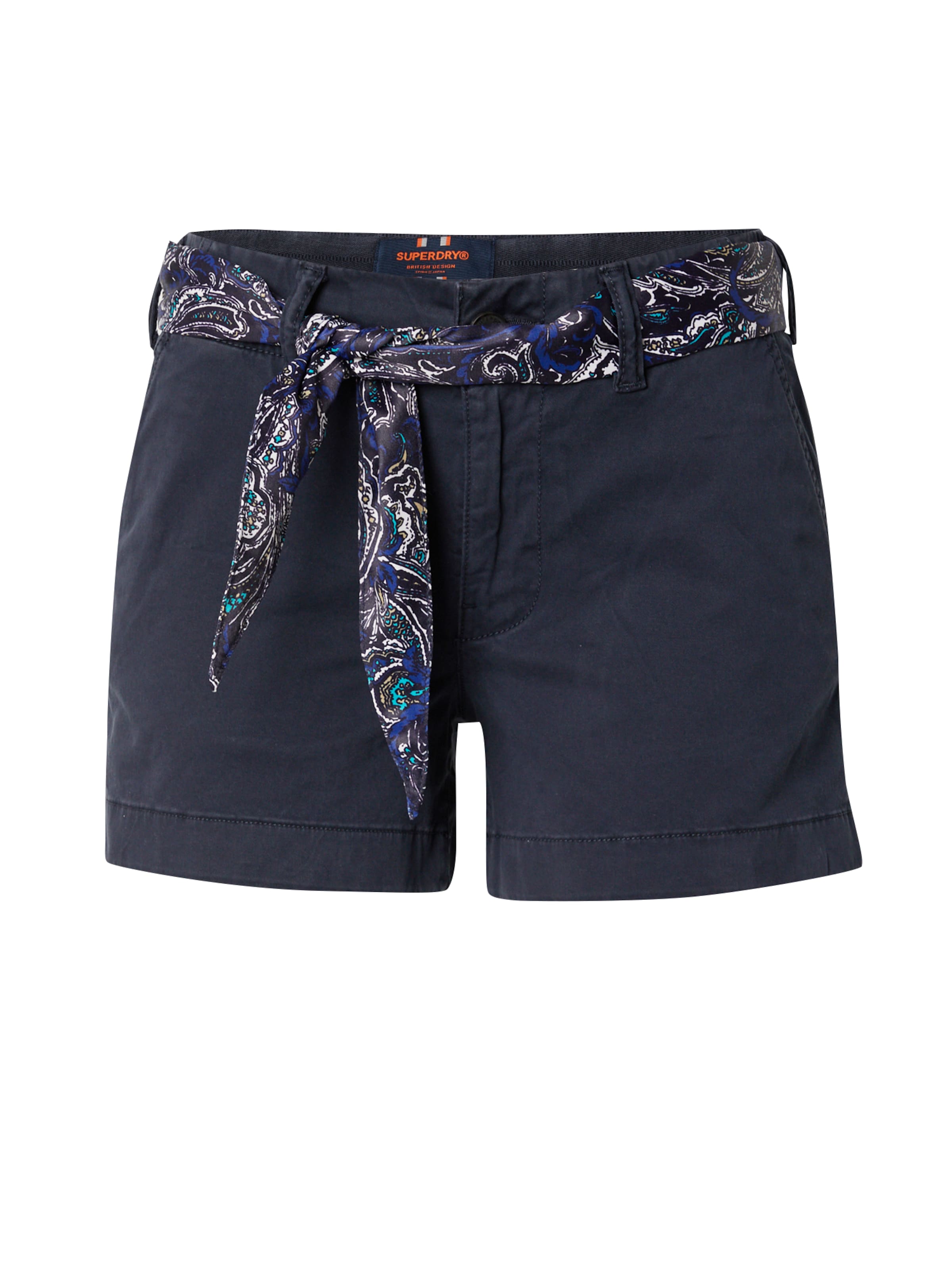 Pantalon chino 'Classic' Superdry en bleu : devant