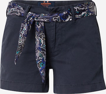 Pantalon chino 'Classic' Superdry en bleu : devant