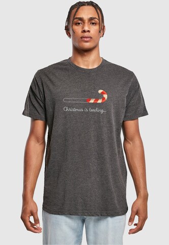 Merchcode Shirt 'Christmas Loading' in Grey: front