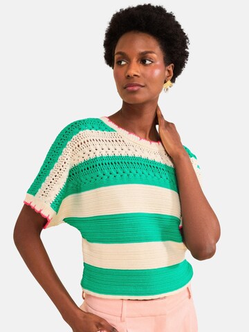 love & roses Pullover in Grün: Vorderseite