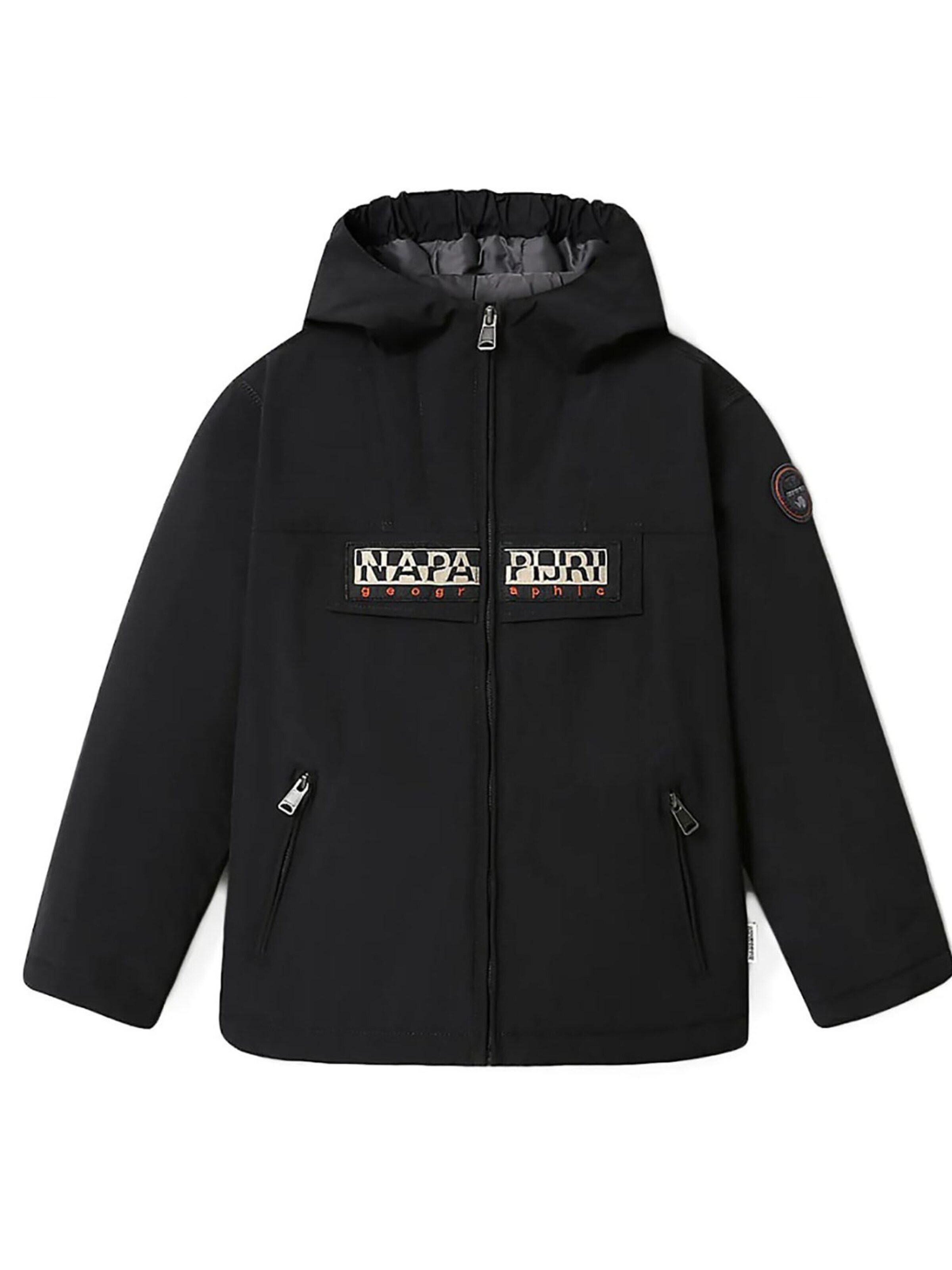 NAPAPIJRI Between-Season Jacket 'Rainforest Open' in Black: front
