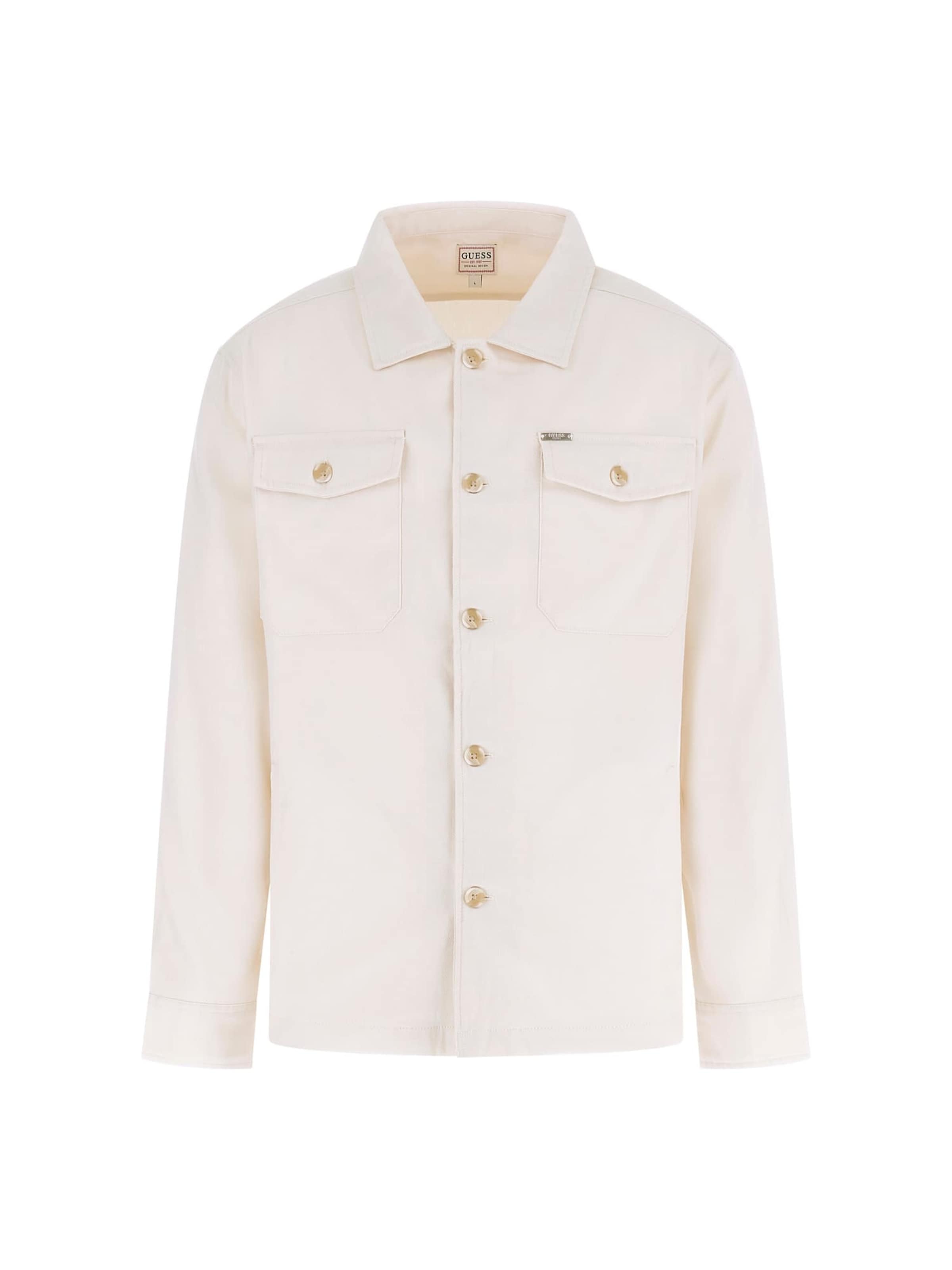 GUESS Regular Fit Hemd in Beige: Vorderseite