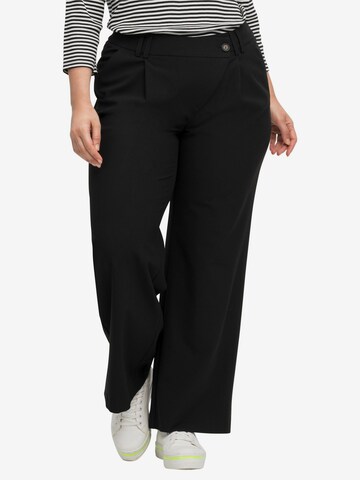 SHEEGO Loose fit Pleat-Front Pants in Black