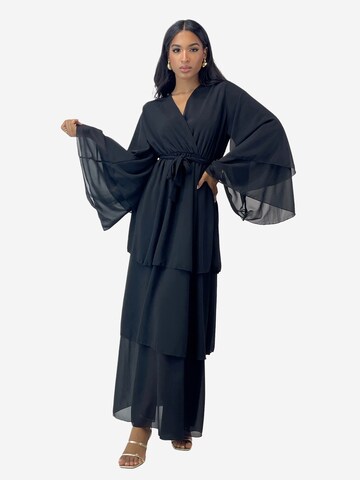 Elara Kleid in Schwarz: Vorderseite