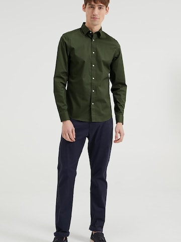 WE Fashion Slim fit Button Up Shirt in Green