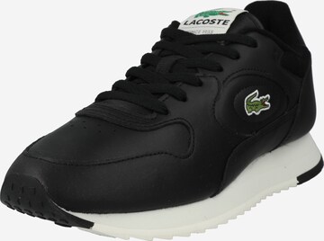 LACOSTE Sneakers laag 'Linetrack' in Zwart: voorkant