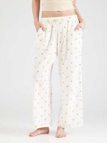 Lindex Панталон пижама в бяло: отпред