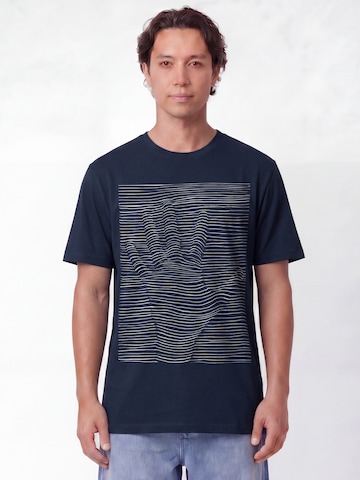 Watapparel Shirt '3Dillusion' in Blauw: voorkant