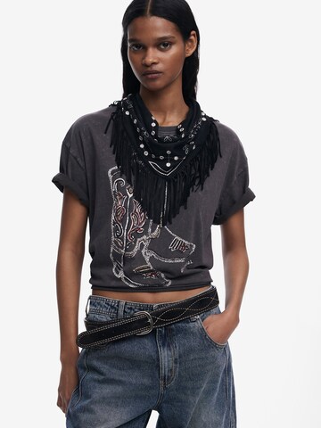 Desigual Shirt 'Cowboy Boots' in Black