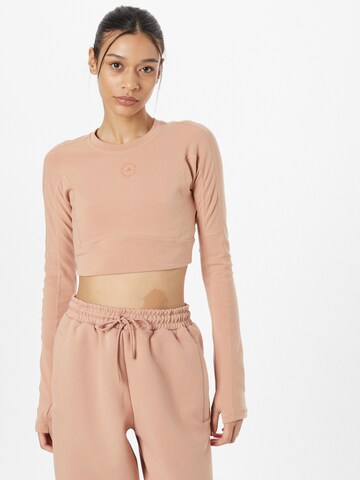 T-shirt fonctionnel ADIDAS BY STELLA MCCARTNEY en beige : devant