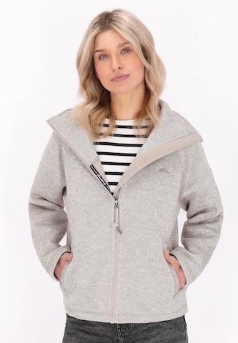 Schmuddelwedda Fleece jas in Beige: voorkant