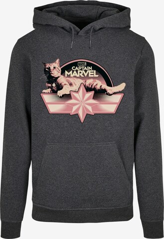 ABSOLUTE CULT Sweatshirt 'Captain Marvel - Chillin Goose' in Grijs: voorkant