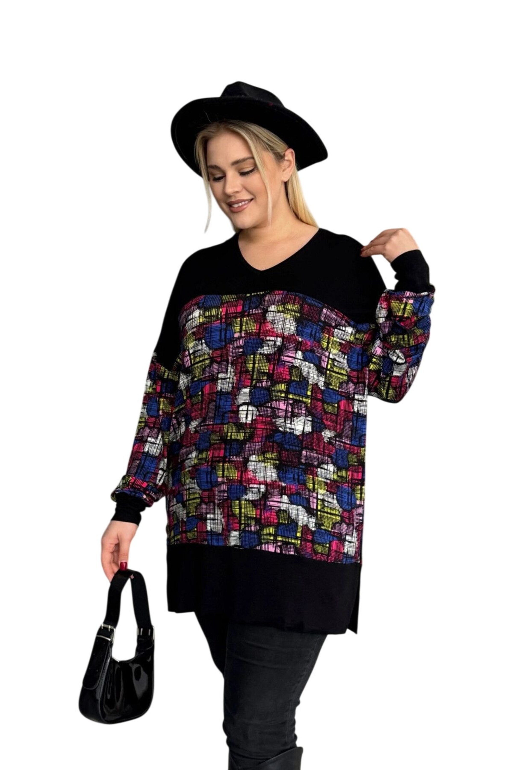 Stil Diva Shirt in Schwarz