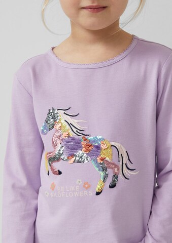 T-Shirt s.Oliver en violet : devant