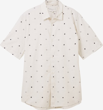 TOM TAILOR DENIM Regular fit Button Up Shirt in White: front