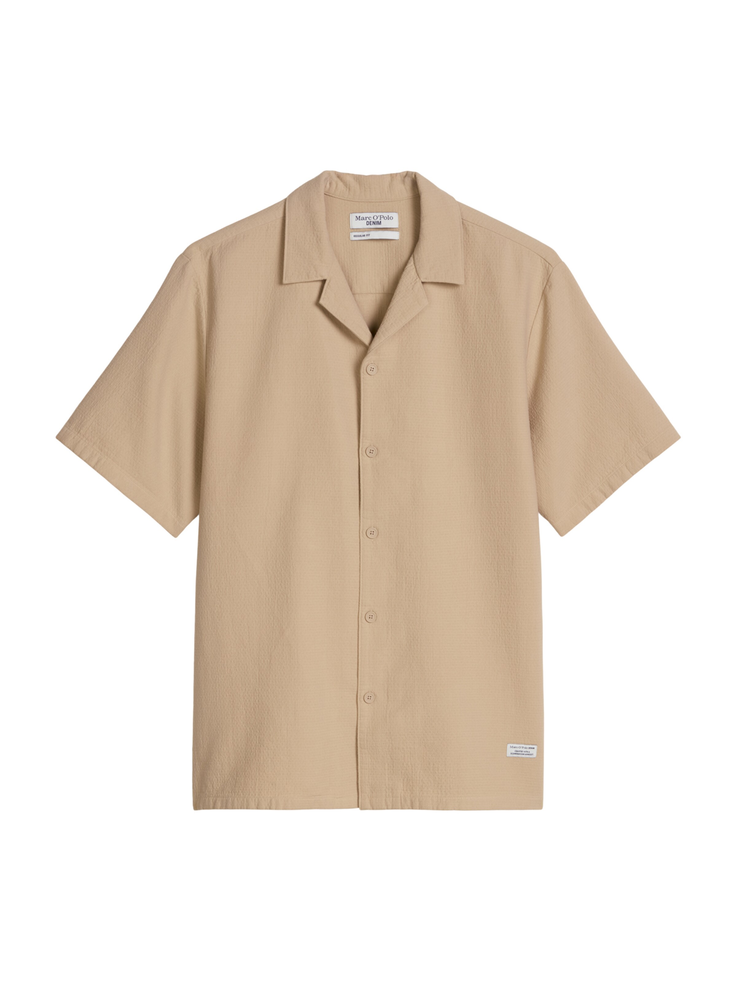 Marc O'Polo DENIM Comfort fit Button Up Shirt in Beige: front