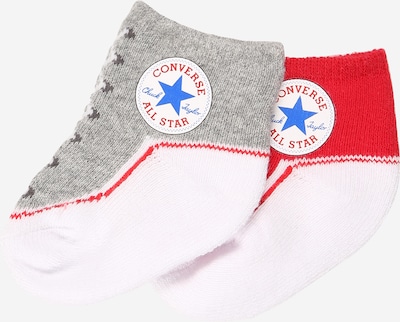 CONVERSE Čarape 'Chuck' u siva melange / crvena / bijela, Pregled proizvoda