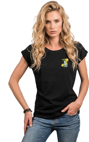 MAKAYA Shirt 'Gin Tonic' in Black: front