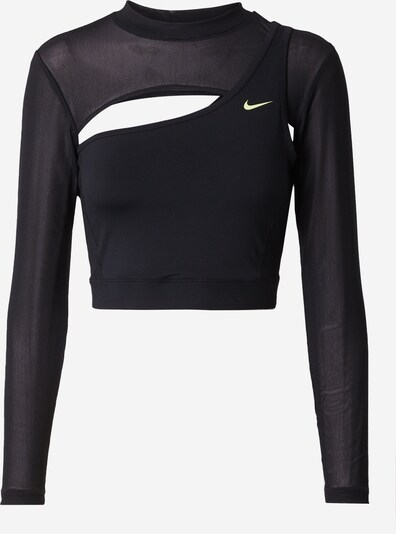 NIKE Sporta krekls, krāsa - citronkrāsas / melns, Preces skats