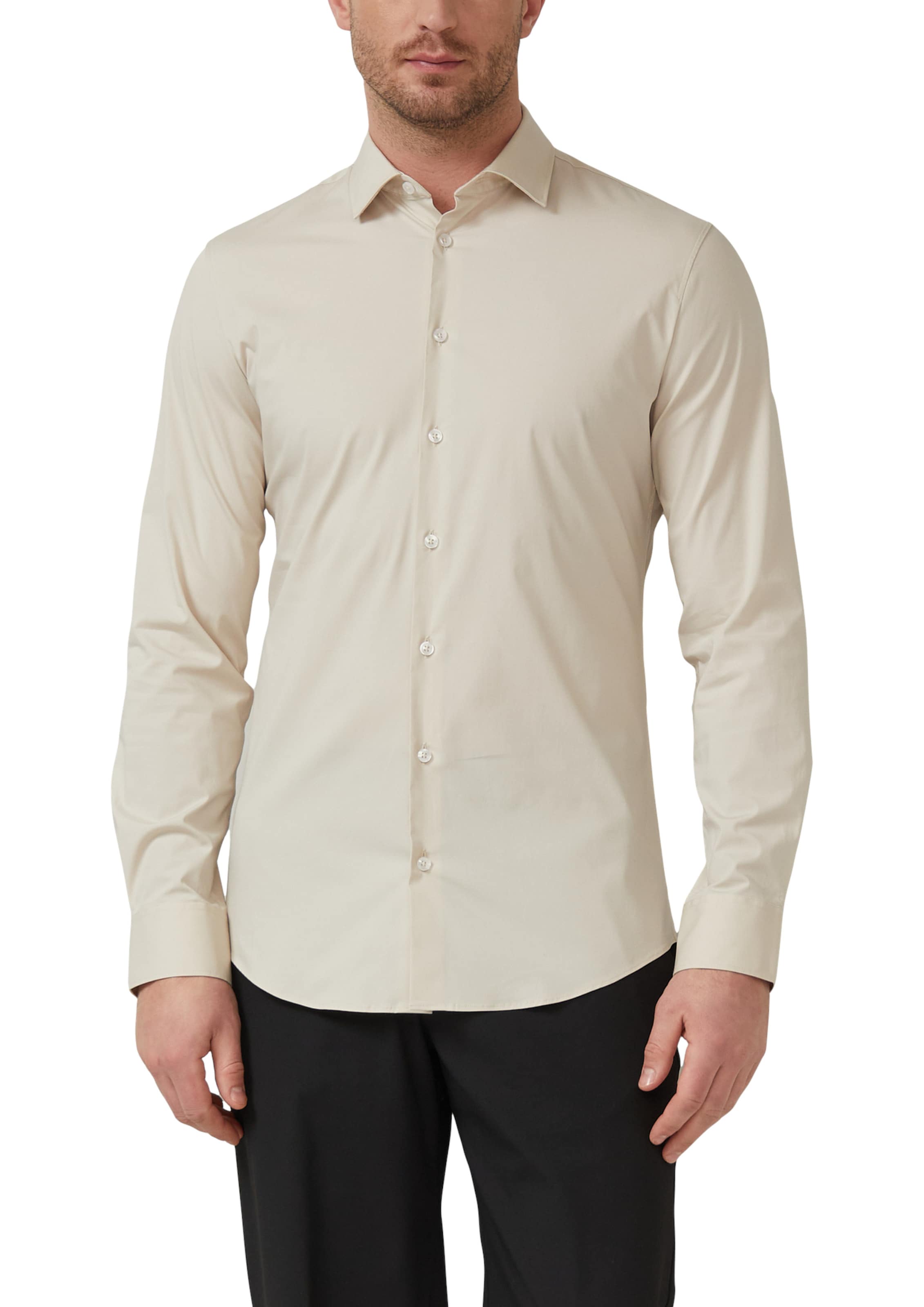 s.Oliver Regular fit Button Up Shirt ' ' in Beige