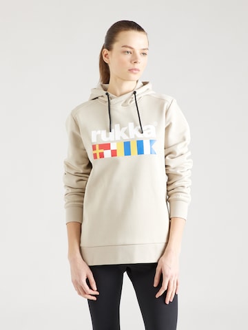 Rukka - Sweatshirt de desporto 'VAROLA' em bege: frente