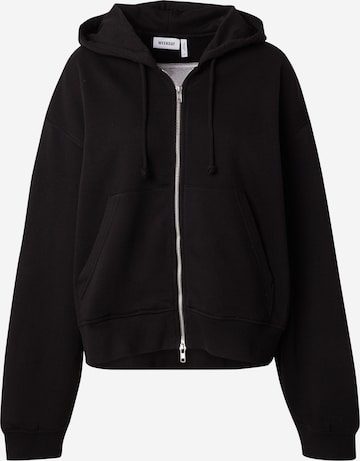 Giacca di felpa di WEEKDAY in nero: frontale