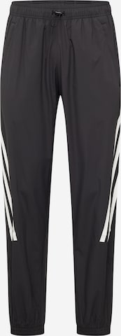 ADIDAS SPORTSWEAR Tapered Workout Pants in Black: front