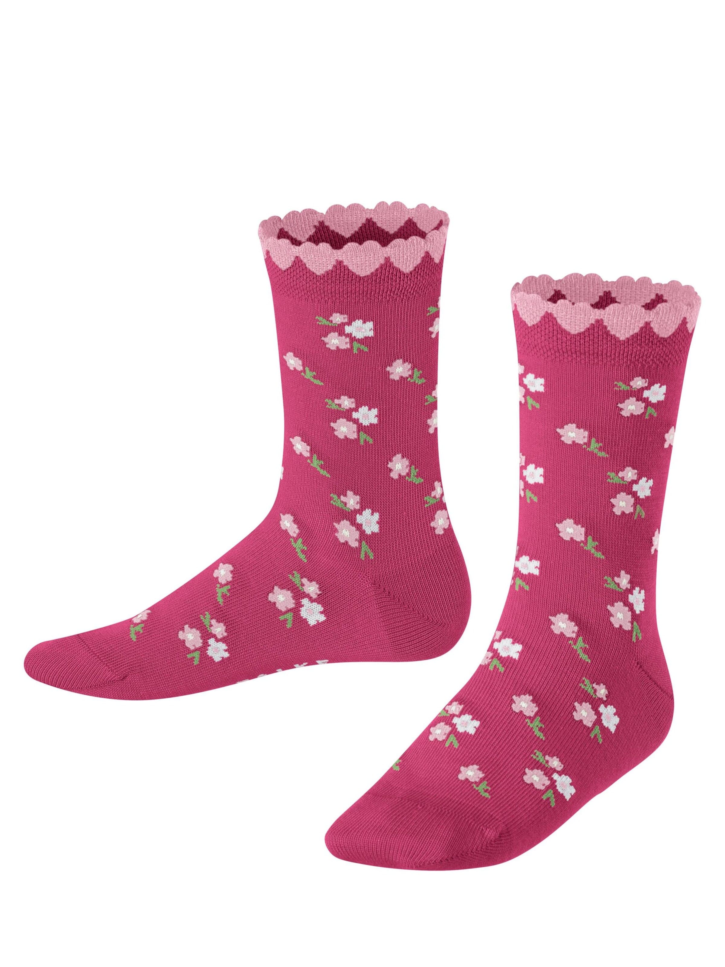 FALKE Socks 'Ditsy Flowers' in Pink: front