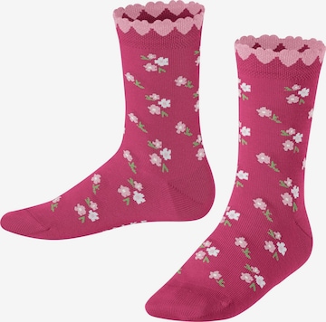 FALKE Socks 'Ditsy Flowers' in Pink: front