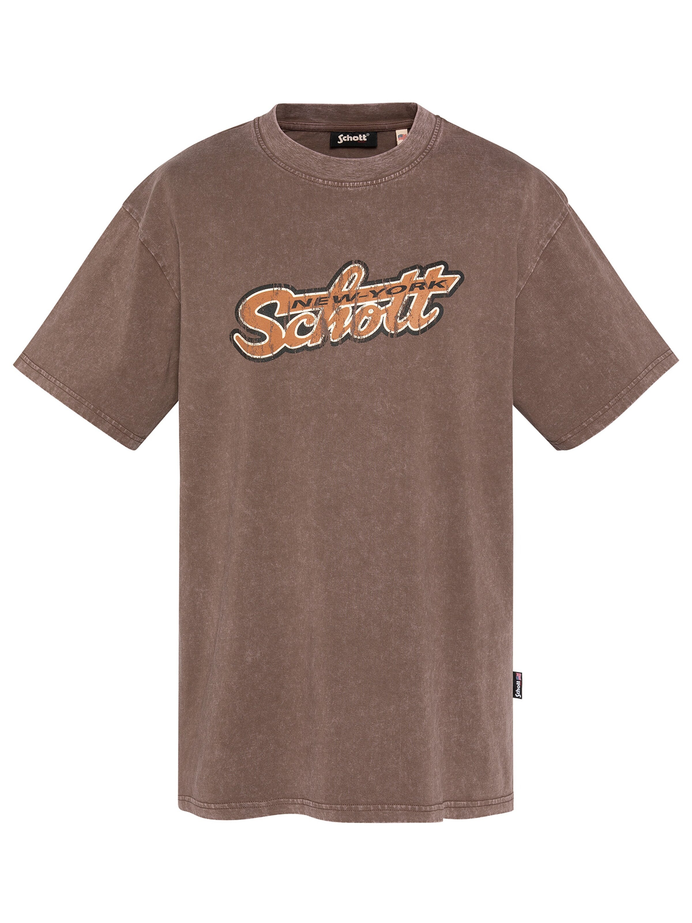 Schott NYC Shirt‌ in Braun: Vorderseite