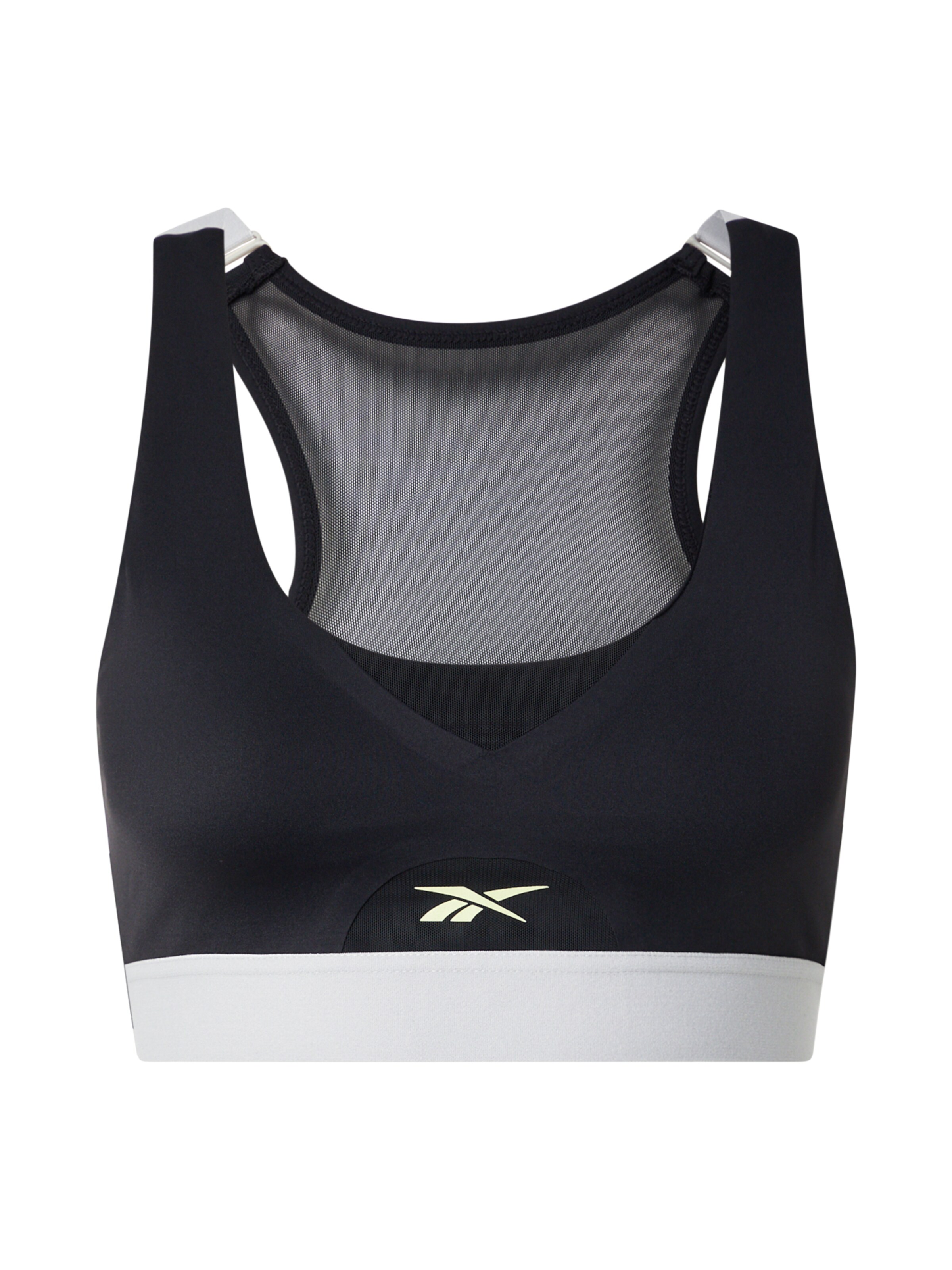 Reebok Bustier Sport-BH in Schwarz: Vorderseite