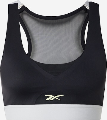 Reebok Bustier Sport-BH in Schwarz: Vorderseite