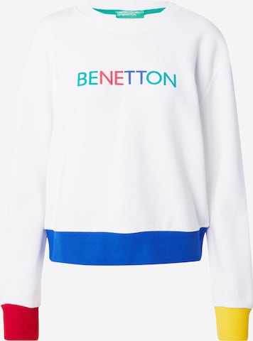 UNITED COLORS OF BENETTON Sweatshirt in Wit: voorkant